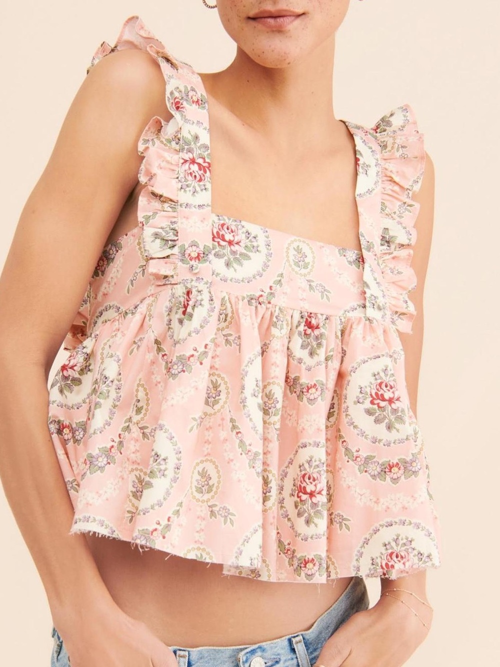 Selkie The Ruffled Apron Top Size XS Color Rose